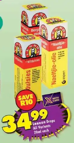 Shoprite Lennon Drops All Variants offer