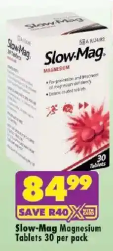Shoprite Slow-Mag Magnesium Tablets offer
