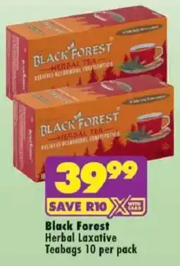 Shoprite Black Forest Herbal Laxative Teabags offer