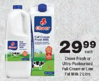 OK urban Clover Fresh or Ultra-Pasteurised Full Cream or Low Fat Milk offer