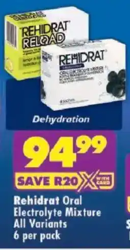 Shoprite Rehidrat Oral Electrolyte Mixture All Variants offer