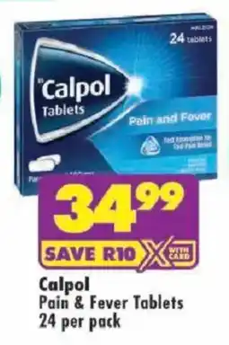 Shoprite Calpol Pain & Fever Tablets offer