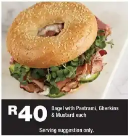 OK urban Bagel with Pastrami, Gherkins & Mustard offer