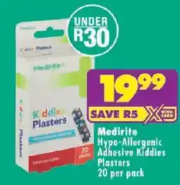 Shoprite Medirite Hypo-Allergenic Adhesive Kiddies Plasters offer