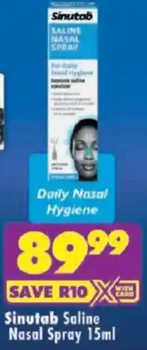 Shoprite Sinutab Saline Nasal Spray offer