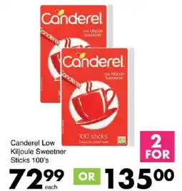 Save Canderel Low Kiljoule Sweetner Sticks offer