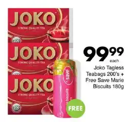 Save Joko Tagless Teabags offer