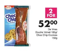 Save De Vries Double Velvet/ Choc Chip Cookies offer