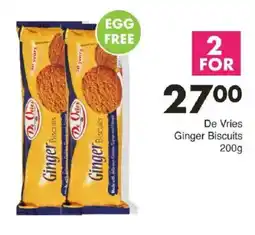 Save De Vries Ginger Biscuits offer