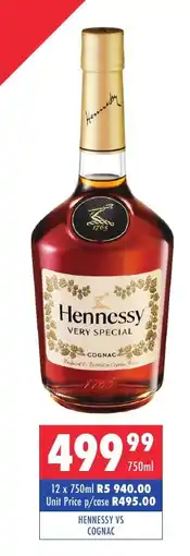Ultra Liquors Hennessy vs cognac offer