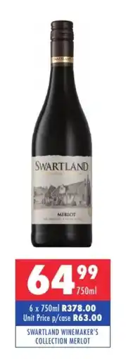 Ultra Liquors Swartland winemaker's collection merlot offer