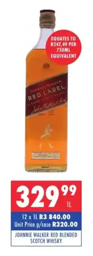Ultra Liquors Johnnie walker red blended scotch whisky offer