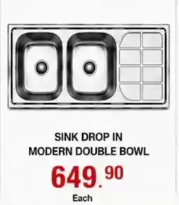 Build It Sink drop in modern double bowl offer