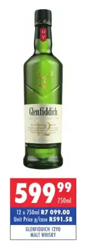 Ultra Liquors Glenfiddich 12yo malt whisky offer
