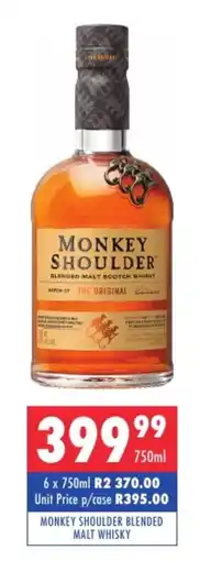 Ultra Liquors Monkey shoulder blended malt whisky offer