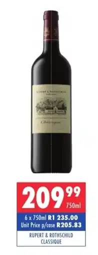 Ultra Liquors Rupert & rothschild classique offer