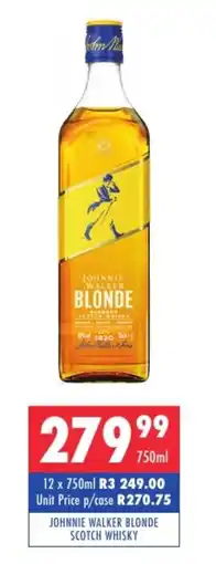 Ultra Liquors Johnnie walker blonde scotch whisky offer