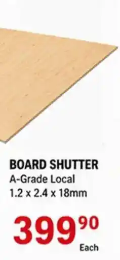 Build It Board shutter offer