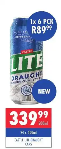 Ultra Liquors Castle lite draught cans offer