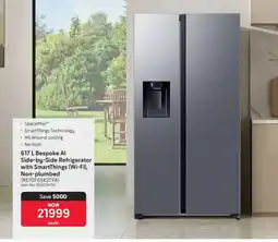 Makro Samsung Bespoke AI Side-by-Side Refrigerator with SmartThings Wi-Fi, Non-plumbed offer