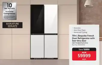 Makro Samsung Bespoke French Door Refrigerator with See-thru door offer