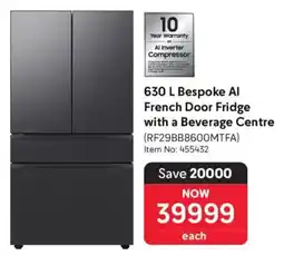Makro Samsung Bespoke Al French Door Fridge with a Beverage Centre offer