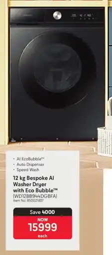 Makro Samsung Bespoke Al Washer Dryer with Eco Bubble offer