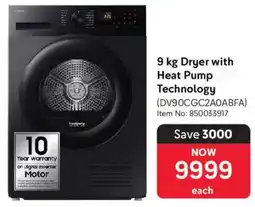 Makro Samsung Dryer with Heat Pump Technology offer