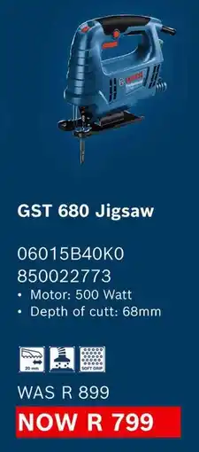 Builders Warehouse Bosch GST 680 Jigsaw offer