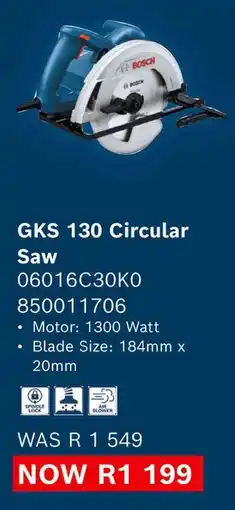 Builders Warehouse Bosch GKS 130 Circular Saw offer
