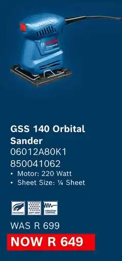 Builders Warehouse Bosch GSS 140 Orbital Sander offer