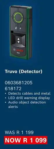 Builders Warehouse Bosch Truvo Detector offer