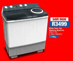 OK Furniture Hisense White Twin-Tub Washing Machine offer