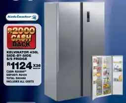 Lewis Kelvinator side-by-side s/s fridge offer