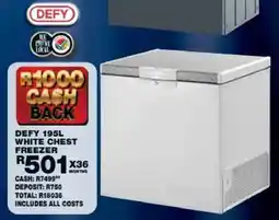 Lewis Defy white chest freezer offer