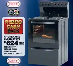 Lewis Defy kitchenaire black stove offer