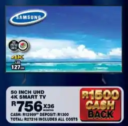 Lewis Samsung 50 inch UHD 4K Smart TV offer