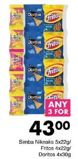 Save Simba Niknaks/ Fritos/ Doritos offer