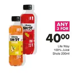 Save Life Way 100% Juice Shots offer