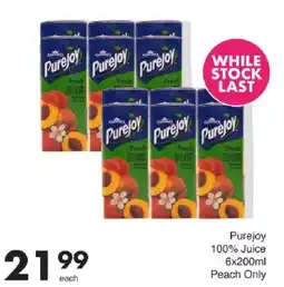 Save Purejoy 100% Juice Peach offer