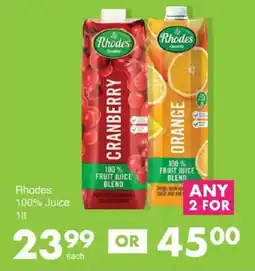 Save Rhodes 100% Juice offer