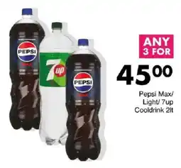 Save Pepsi Max/ Light/ 7up Cooldrink offer
