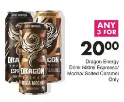 Save Dragon Energy Drink Espresso/ Mocha/ Salted Caramel offer