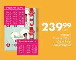 Save Pampers Premium Care Value Pack Pants/ Nappies offer