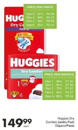 Save Huggies Dry Comfort Jumbo Pack Diapers/ Pants offer