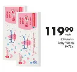 Save Johnson's Baby Wipes offer