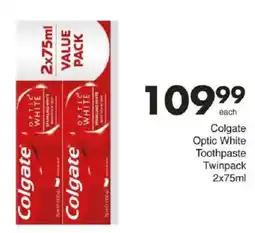 Save Colgate Optic White Toothpaste Twinpack offer