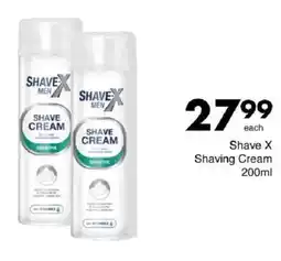 Save Shave X Shaving Cream offer