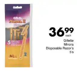 Save Gillette Minora Disposable Razor's offer