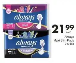 Save Always Maxi Slim Pads offer